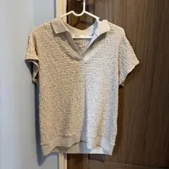 Khalita ポロネック 半袖 トップス ベージュのサムネイル