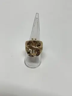 新品　 シルバー ステンレス　ファッションリング　15号 ドル指輪 金　ゴールド