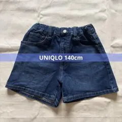140cm UNIQLO デニムショートパンツ