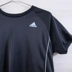 【アディダス】adidas レディース　Tシャツ　ブラック　刺繍ロゴ　L