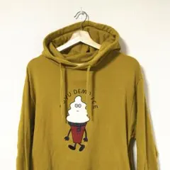 graniph グラニフ フユデモアイス パーカー L マスタード 古着