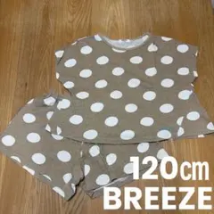 【着画あり】BREEZE セットアップ　女の子　水玉　上下セット 120 ドットのサムネイル