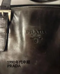 【1990希少】PRADA handbag -leather × nylon-のサムネイル