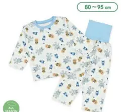 新品未使用　年中素材　アンパンマン腹巻き付きベビーパジャマ　80サイズ