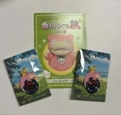 ポケモンセンター カガワ 香川　限定 ヤドン ピカチュウ ロゴピンズ　2個　冊子