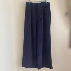 GAP コーデュロイ ワイドパンツ ネイビー