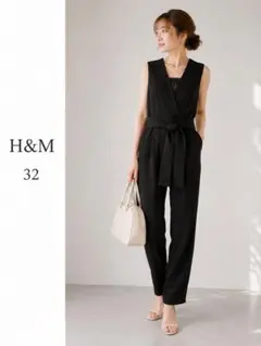 新品タグ付 H&M 黒 オールインワン 32のサムネイル