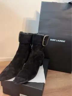 【美品】SAINT LAURENT ブラックスエードブーツ 楽天市場】【靴】SAINT LAURENT PARIS サン ローラン パリ YSL