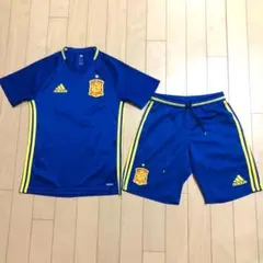 スペイン代表adidasトレーニングウェア上下セットSメンズBLUE送料無料