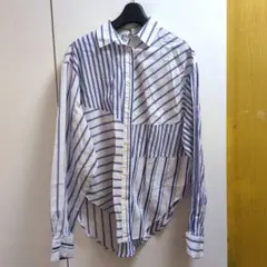 MURUA/ムルーア　ストライプ柄 バックリボン 長袖シャツ