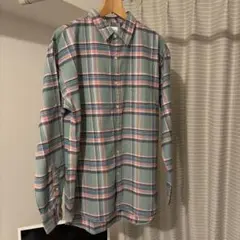 GLOBAL WORK ソフトタッチフランネルシャツ