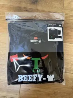 セブンイレブン Hanes BEEFY-TクルーネックTシャツ ブラック M