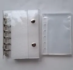 シルバー　A7ファイル　シール帳　リフィルケース 　透明