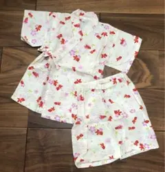 甚平 95cm 白地に赤い金魚柄 女の子