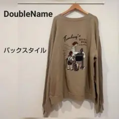 DoubleName/ダブルネーム オーバーサイズバック刺繍トレーナー