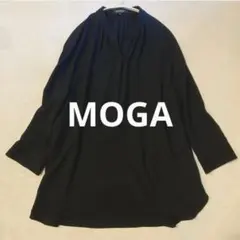 MOGA モガ 洗える BIGI ネイビー とろみ ドルマン オーバーサイズ 