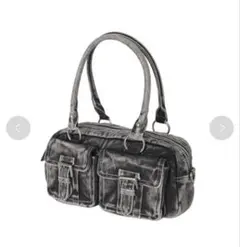 X-girl(ダブルポケットハンドバッグ Y2K 平成 韓国 ショルダーバッグ)