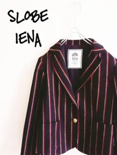 D220223 SLOBE IENA ストライプ ウール テーラードジャケット