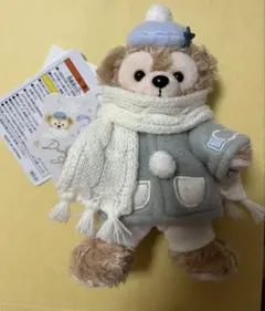 お顔厳選　ウィンターホリデー　ぬいぐるみバッジ　ダッフィー タグ付未使用 ダッフィー ウィンターホリデー 2019 ぬいぐるみバッジ ぬいば