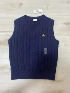 【タグ付き】GAP ネイビー ケーブルニット ベスト 3歳