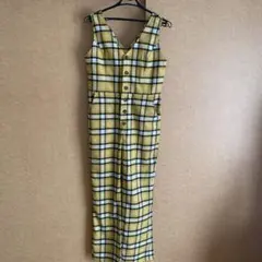 ☆X-girl ジャンプスーツ　チェック柄　美品☆
