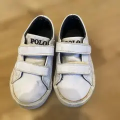 Polo ホワイト ベルト付きスニーカー