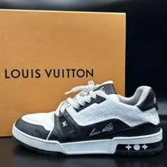 【美品】ルイヴィトン LVトレイナーライン スニーカー モノグラム メンズ 黒
