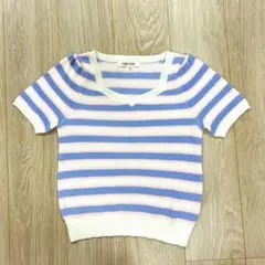 RENAI KEIKAKU ストライプ Vネック 半袖Tシャツ COCODEALのサムネイル