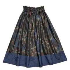 625 ⿻大島紬・9マルキ本場大島紬リメイクロングスカート