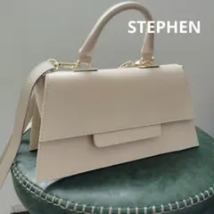 ♡美品 STEPHEN ベージュ レザー ショルダーバッグ フラップ付き♡のサムネイル