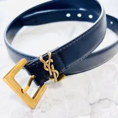 YVES SAINT LAURENT レディース レザー ベルト ブラック