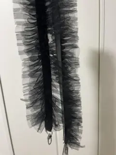 ブラックチュールフリルショルダーストラップ
