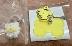 ポムポムプリン　めじるし　ふわふわスノーとダブルチャーム2点セット