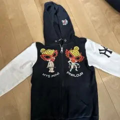 HYSTERIC MINI フード付きパーカー 100cm ネイビー/ホワイト