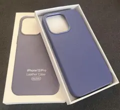 新品未開封の純正iPhone 13 Pro レザーケース パープル