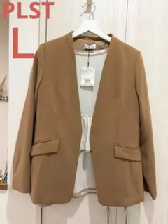 【新品】卒園入学、セレモニージャケット PLST ノーカラージャケット ベージュ