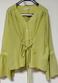 URBAN RESEARCH イエローグリーン ブラウス 長袖