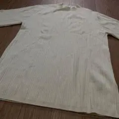 CITY クリーム色ニット半袖　ウールシルク混