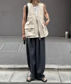 feepur ポケットワークベスト　ベージュ