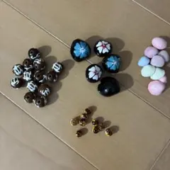 ククイ、ハンドメイド用ビーズ、 ホヌ・ハイビスカス・貝殻セット