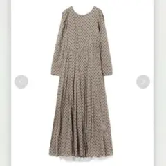 美品⭐️ne Quittez pas スキッパーピンタックワンピース ベージュ 別注】ne Quittez pas / ポプリン タック ワンピース