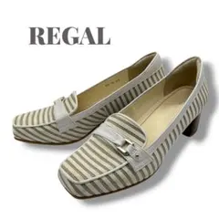 REGAL ストライプ ローファーパンプス 23cmのサムネイル