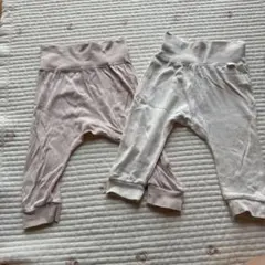 ベビー パジャマパンツ 2点セット ピンク ホワイト