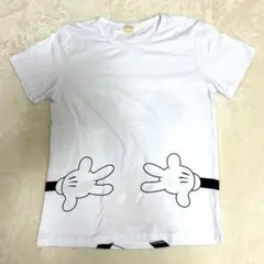 ベルメゾン ディズニー ミッキー 抱きつき つながる Tシャツ XL 白のサムネイル