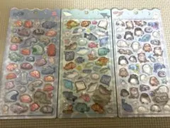 水族館限定 ボンボンドロップシール 深海魚・海獣・海水魚　3種セット 水族館限定