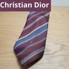 Christian Dior ネクタイ レジメンタル フランス製 ストライプ