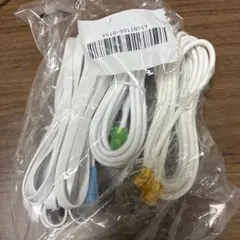 モジュラーケーブル 3本セット RJ-11 ホワイト