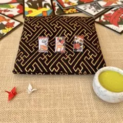 ♥人気再販♥花札ピアスイヤリング 猪鹿蝶