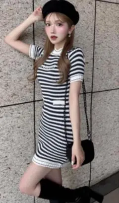 ダーリッチ半袖ミニワンピース