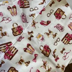 ら) おしゃれセット柄　コットンプリント　ハギレ